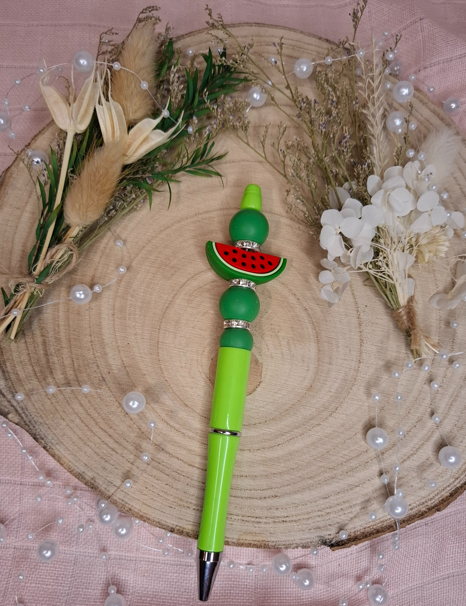 perlenkugelschreiber wassermelone perlenkugelschreiber wassermelone