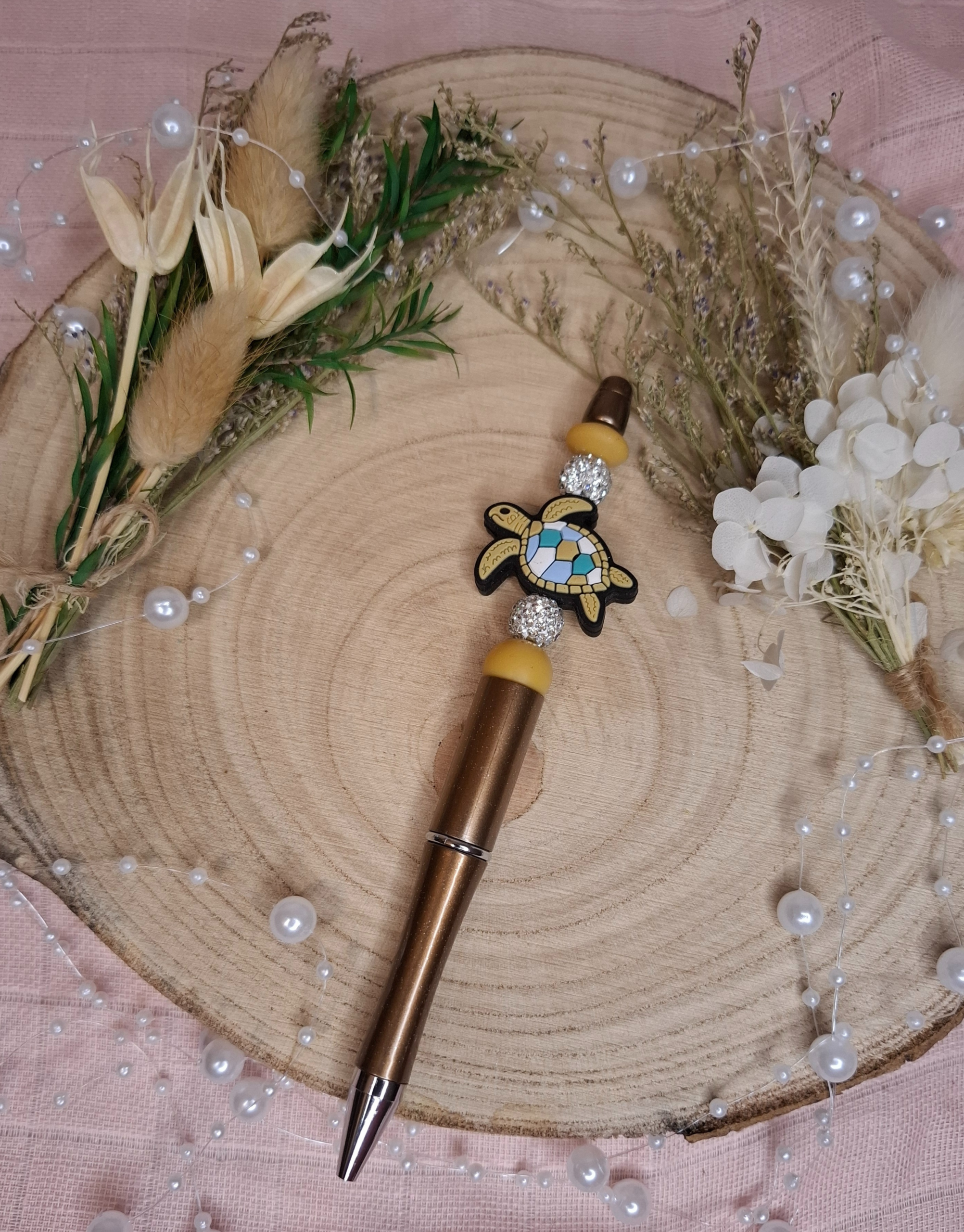 perlenkugelschreiber schildkröte perlenkugelschreiber schildkröte