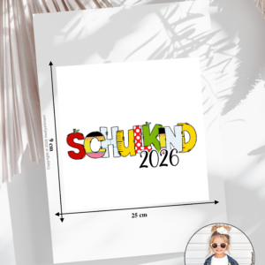 Bügelbild Bügelbild Schulkind 2026