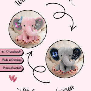 Bügelbild Personalisierter Plüschelefant