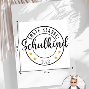 Bügelbild Schulkind