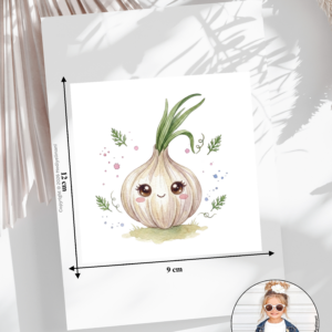 Bügelbild Gemüse Knoblauch
