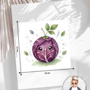 Bügelbild Gemüse Rotkohl