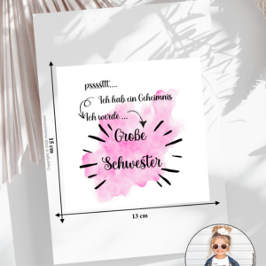 Bügelbild Große Schwester
