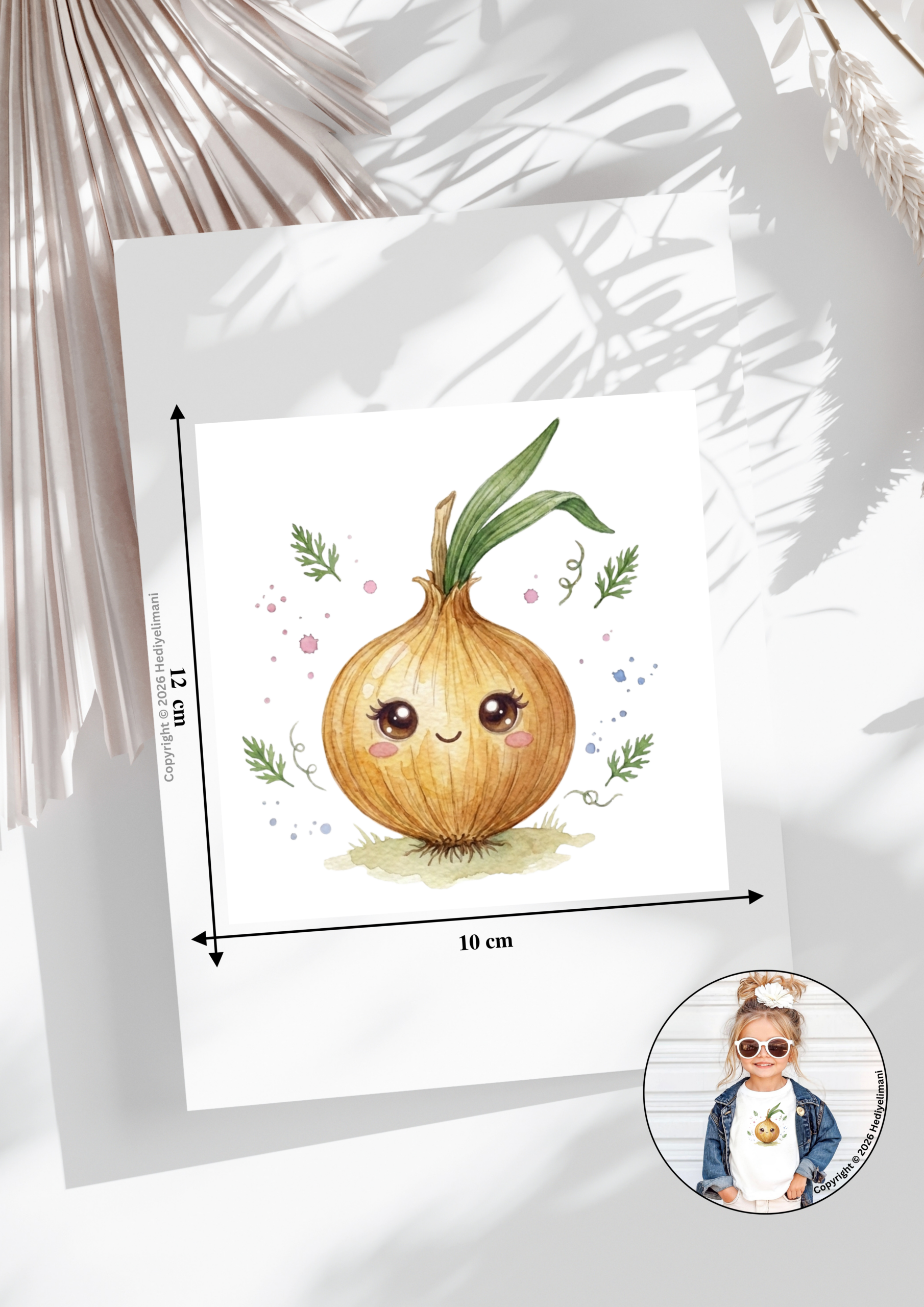 Bügelbild Gemüse Zwiebel 1