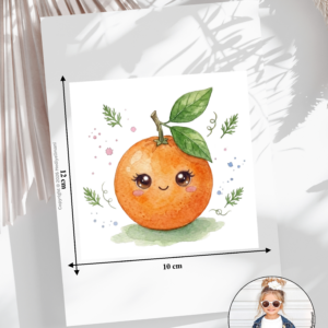 Bügelbild Obst Orange